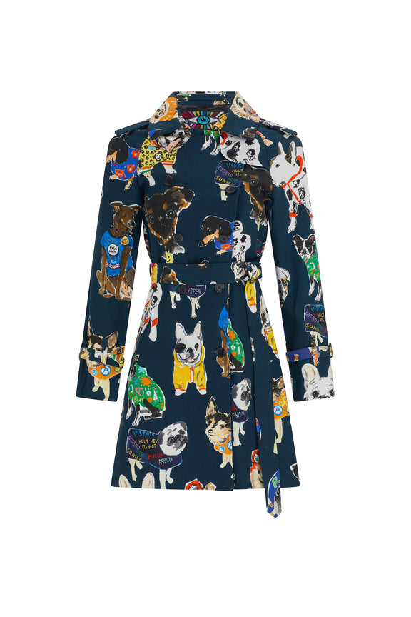 KK DOGS TRENCH COAT - Women's Jackets & Coats - Libertine