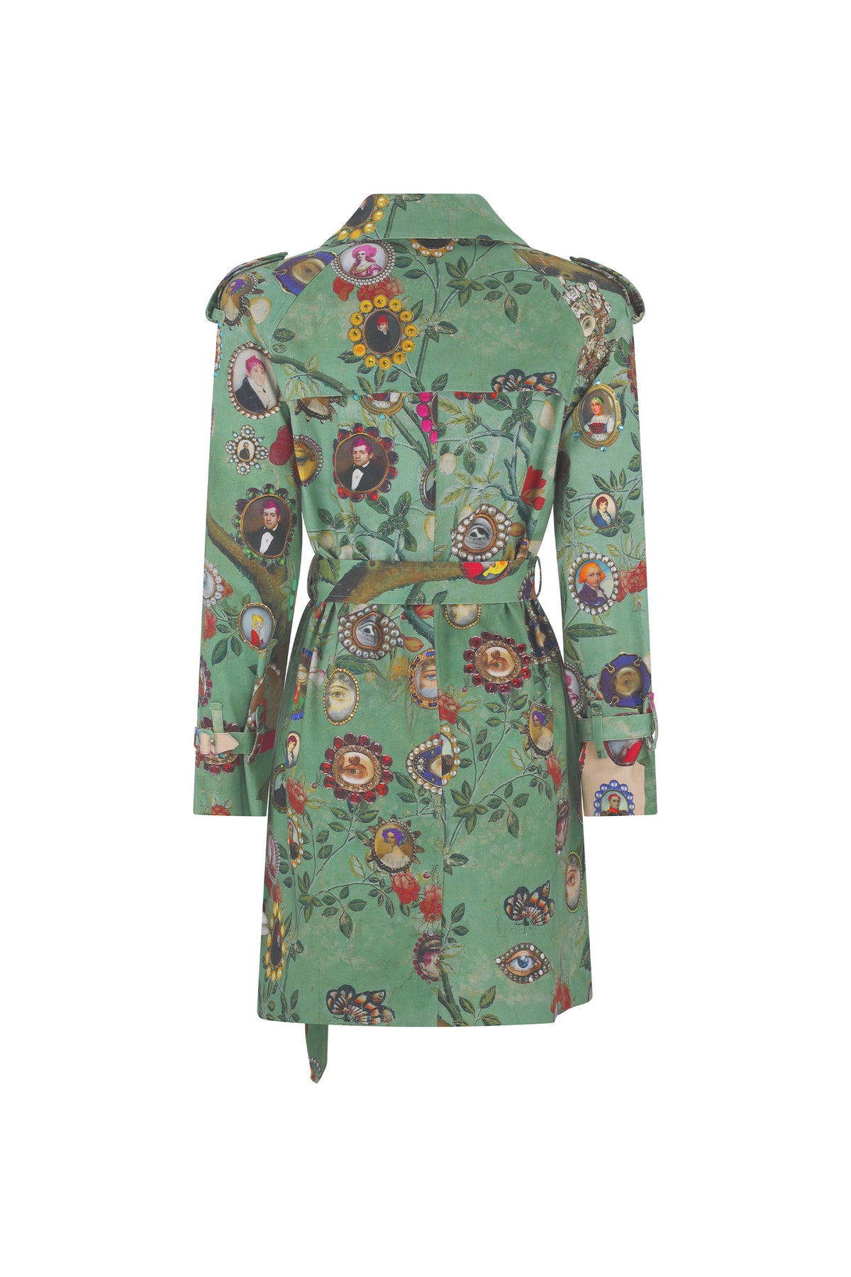 LOVERS EYES TRENCH COAT WITH CRYSTALS - COATS - Libertine