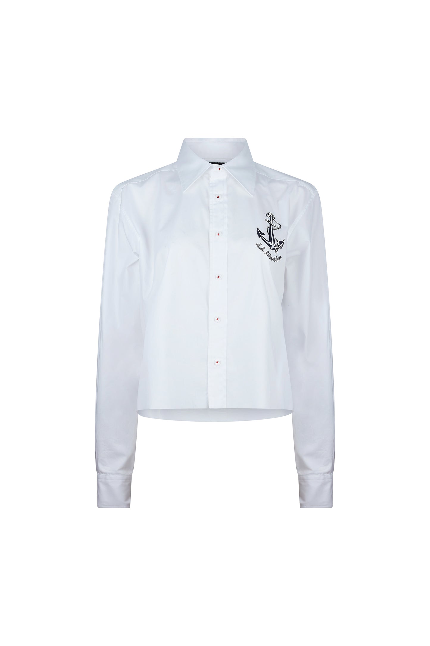 'S.S LIBERTINE' CROPPED CLASSIC SHIRT -  - Libertine