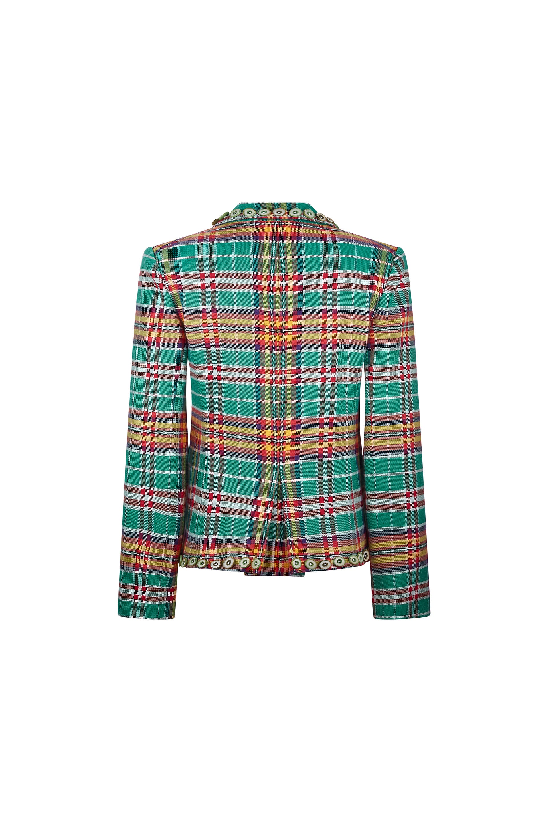 'PLAID BUTTONS' L/S SHORT JACKET -  - Libertine