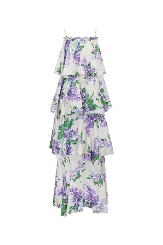 'LILAC GARDEN' CONVERTIBLE RUFFLE DRESS - DRESSES - Libertine - Main image