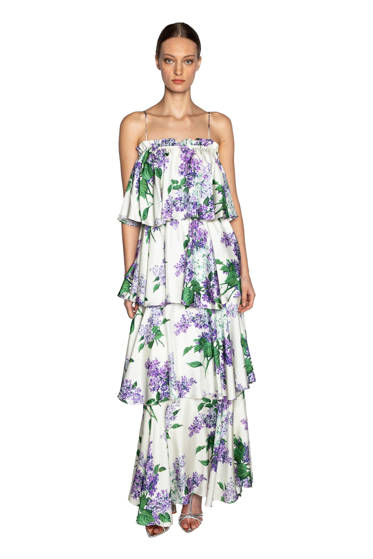 'LILAC GARDEN' CONVERTIBLE RUFFLE DRESS - DRESSES - Libertine