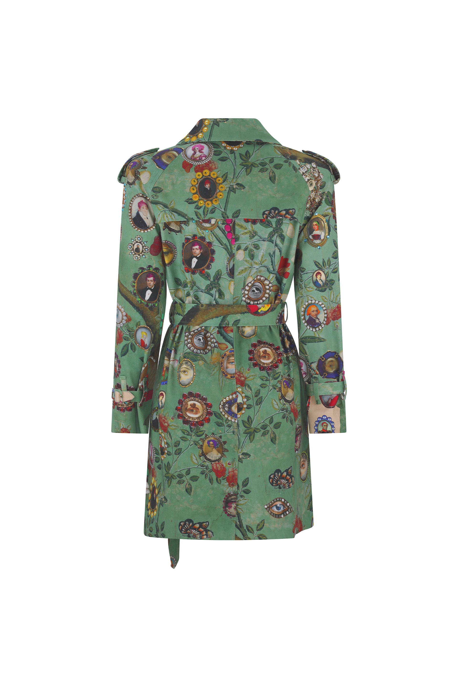 LOVERS EYES TRENCH COAT WITH CRYSTALS - COATS - Libertine