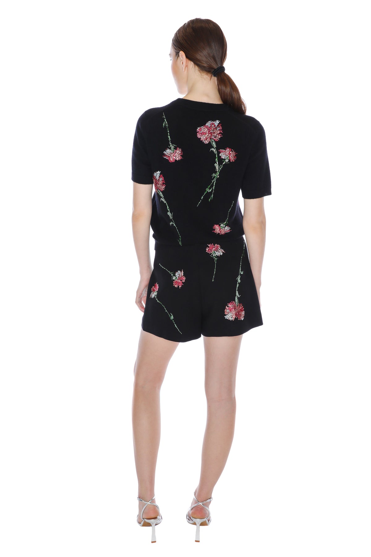 'CECIL BEATON PINK CARNATION' SHORT SLEEVE PULLOVER -  - Libertine