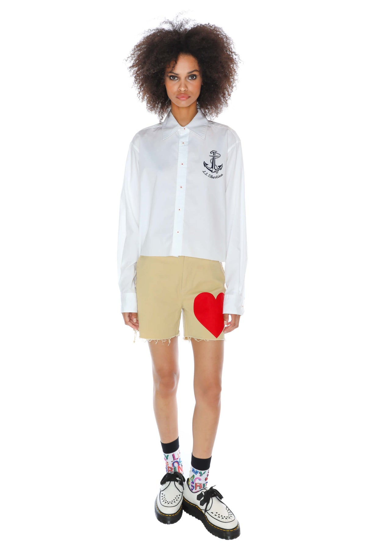 'S.S LIBERTINE' CROPPED CLASSIC SHIRT -  - Libertine