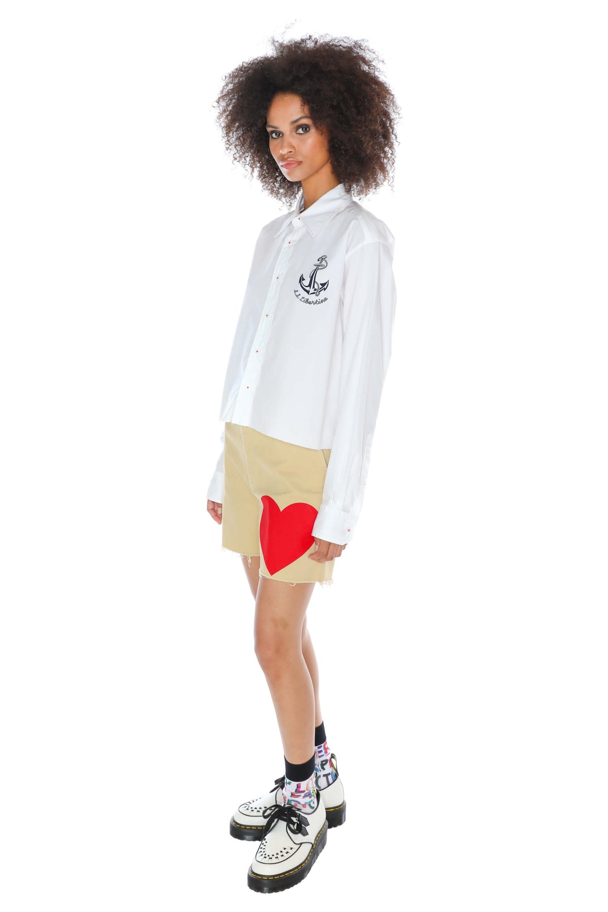 'S.S LIBERTINE' CROPPED CLASSIC SHIRT -  - Libertine