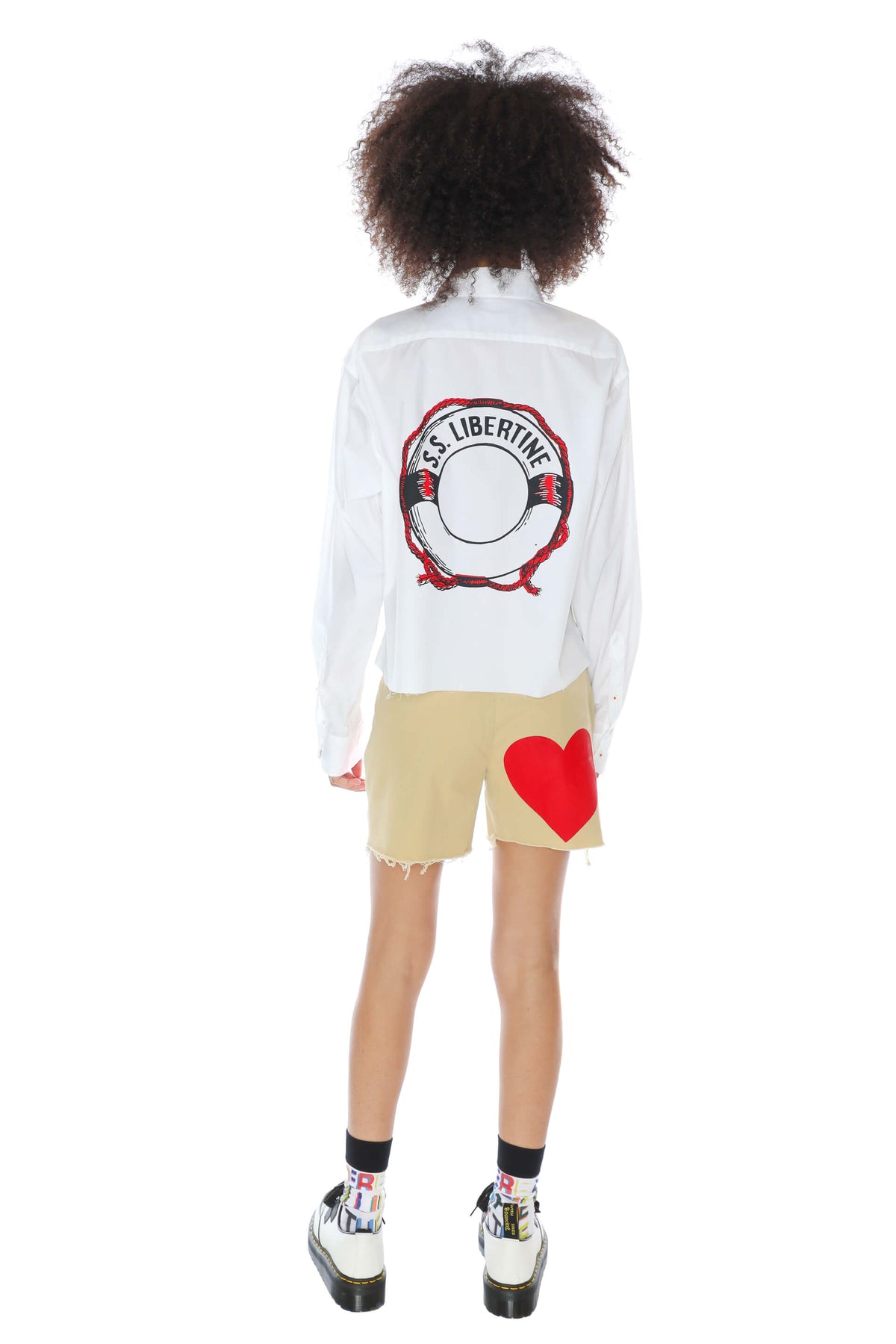 'S.S LIBERTINE' CROPPED CLASSIC SHIRT -  - Libertine
