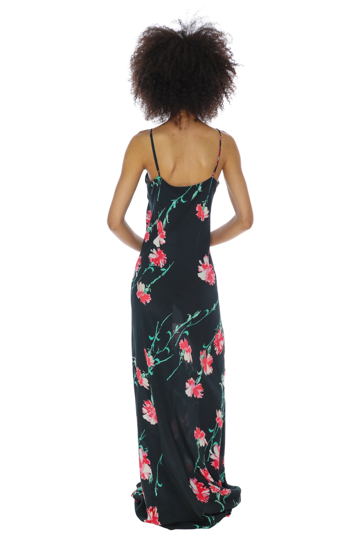 'CECIL BEATON PINK CARNATION' MAXI BIAS SLIP DRESS -  - Libertine