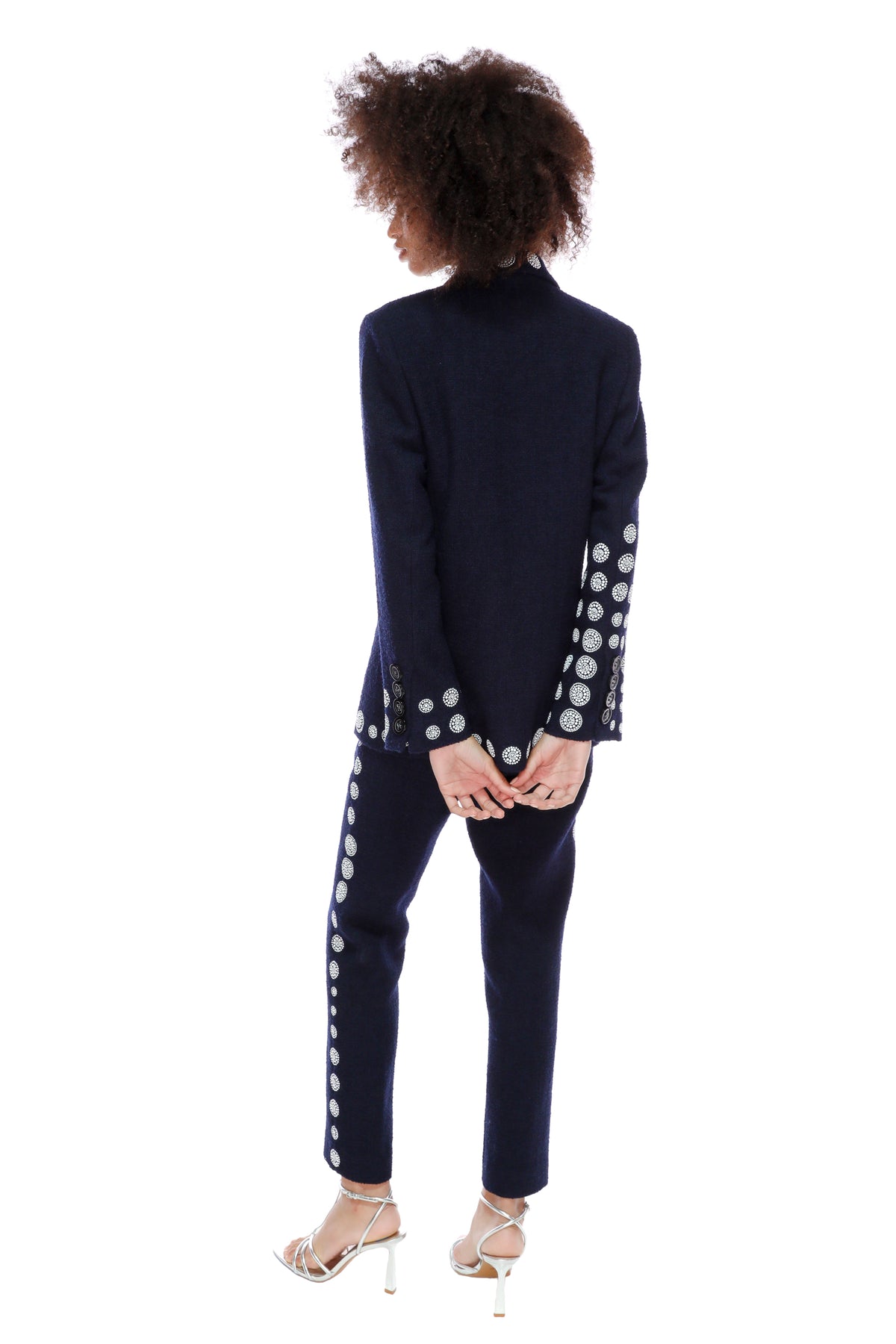 'DOT DOTISM' EMBELLISHED DOUBLE BREASTED BLAZER - JACKETS - Libertine