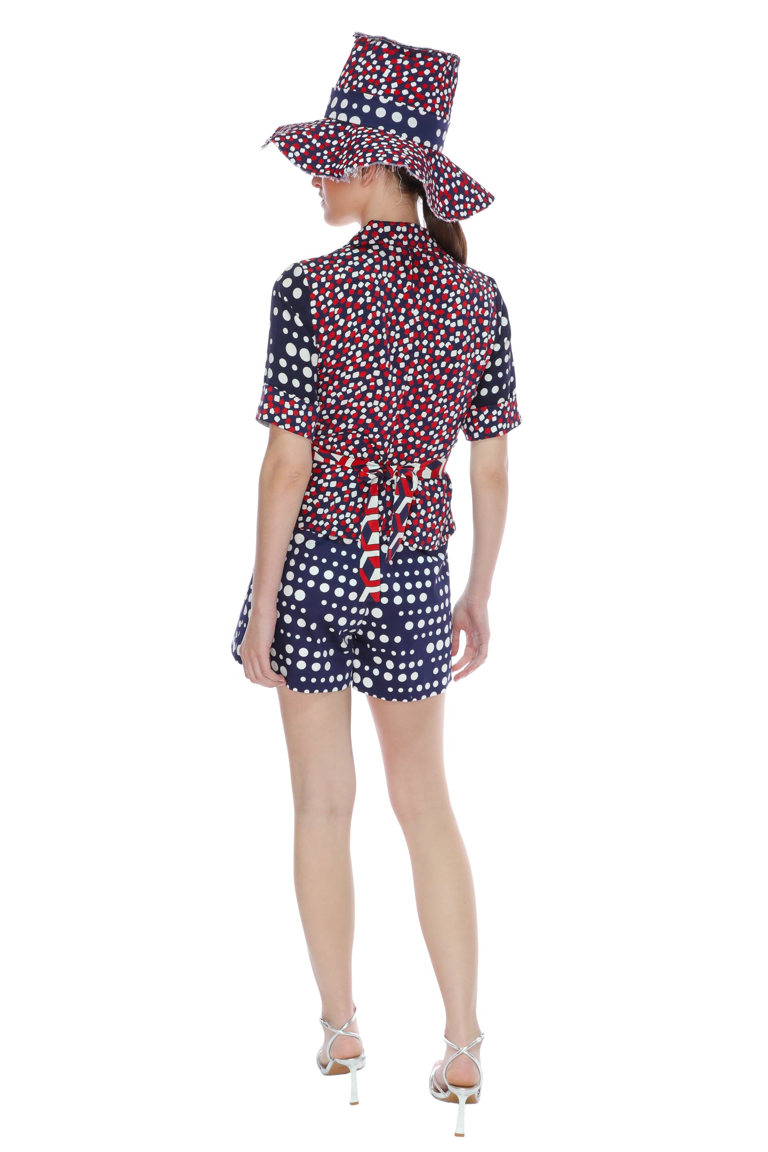 'RED WHITE AND BLUE MASH UP' JAZZY BLOUSE -  - Libertine