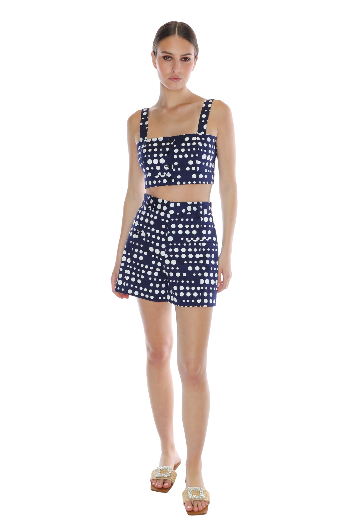 'DOT DOTISM' HIGH WAISTED SHORTS - Shorts - Libertine