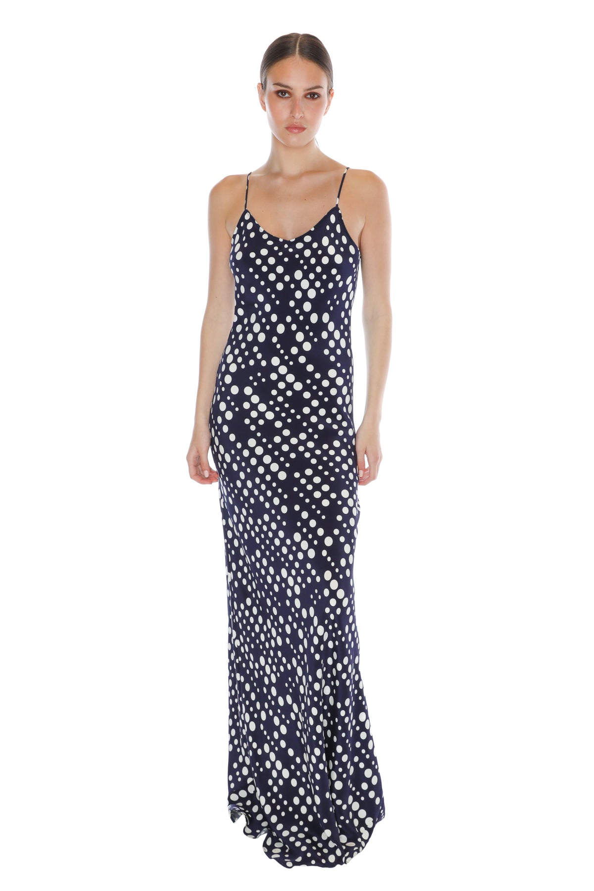 'DOT DOTISM' MAXI BIAS SLIP DRESS - DRESSES - Libertine