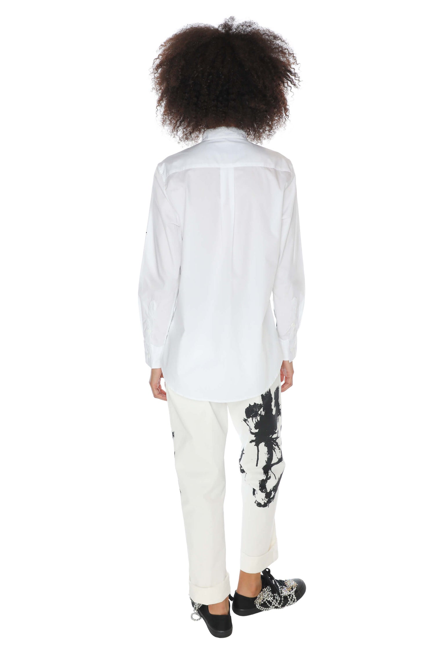 'NEO-EXPRESSIONISM' WHITE DECONSTRUCTED CLASSIC SHIRT -  - Libertine