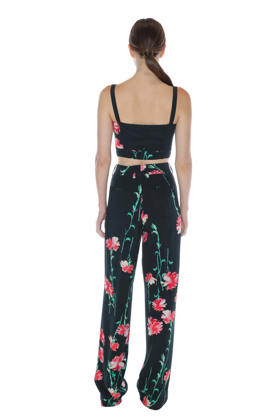 'CECIL BEATON PINK CARNATION' BAGGY TROUSERS -  - Libertine