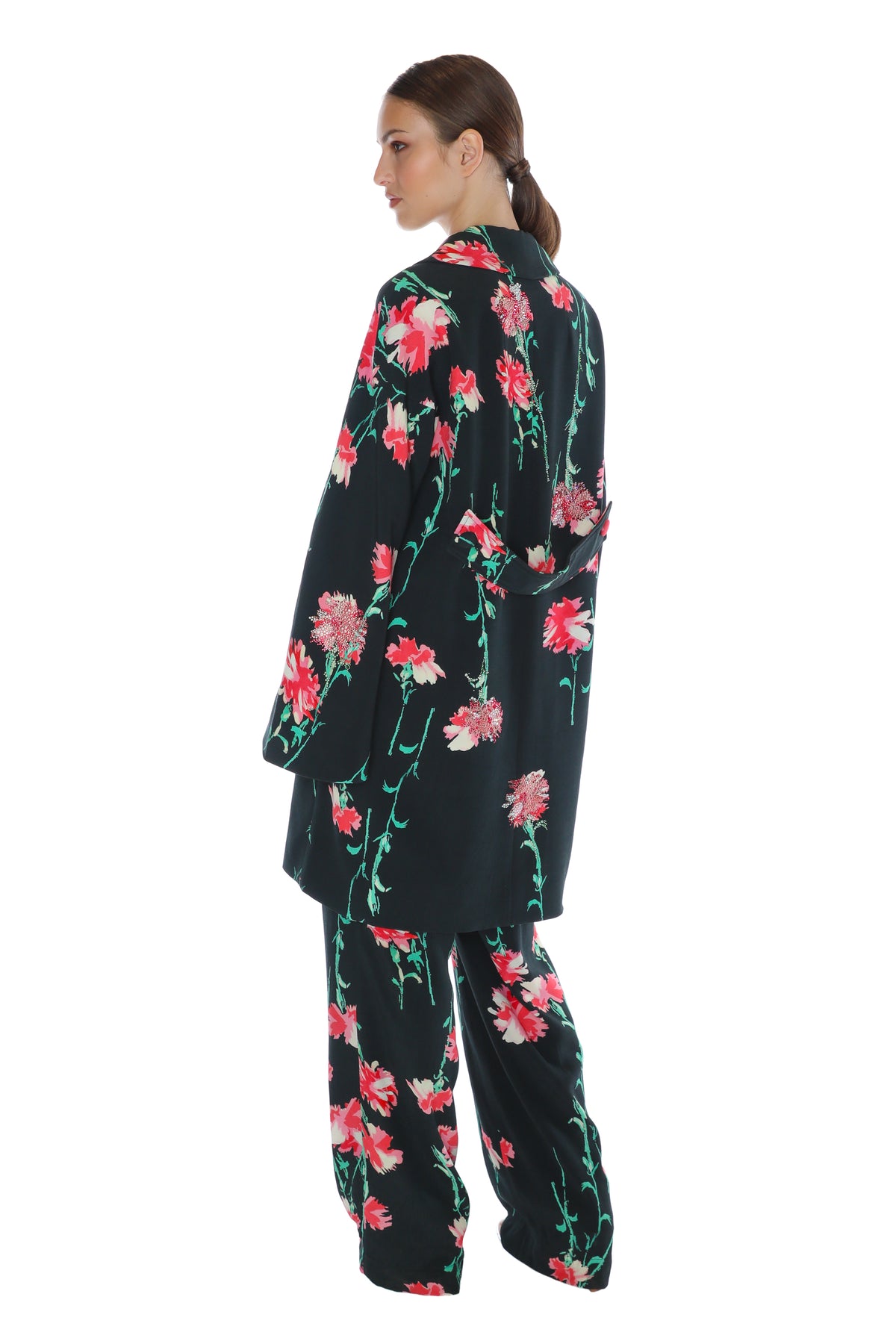 'CECIL BEATON PINK CARNATION' L/S PATCH POCKET COAT -  - Libertine