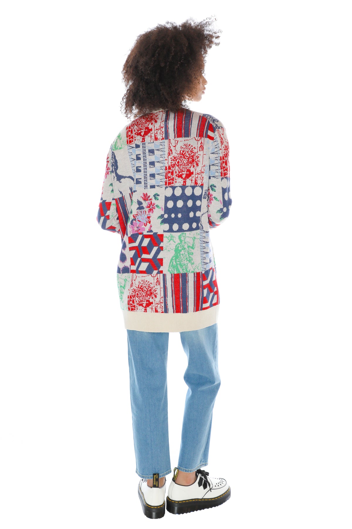 'BLOOMSBURY COLLAGE' OVERSIZED CARDIGAN - CARDIGANS - Libertine