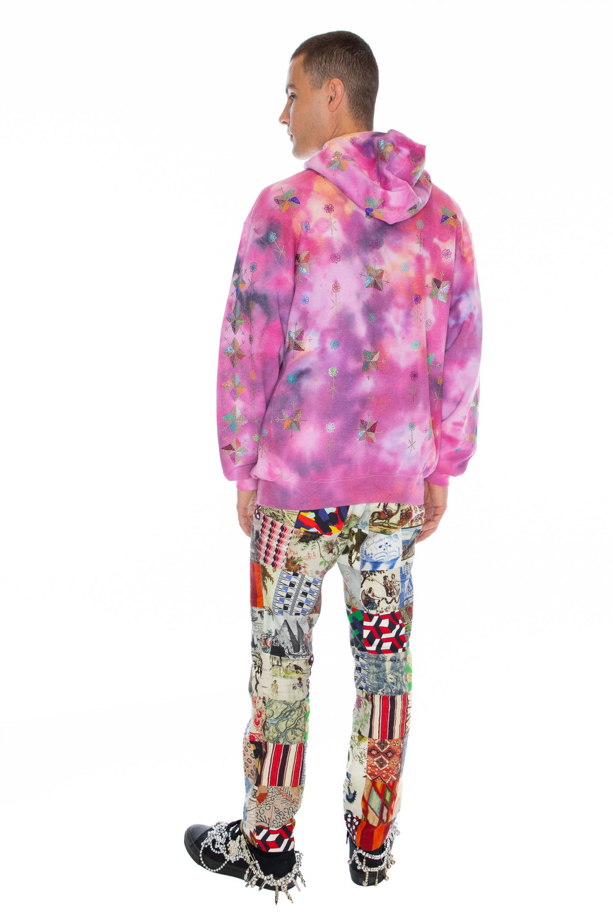 'SMASH IT UP' TIE DYE PINK HOODIE - - Libertine