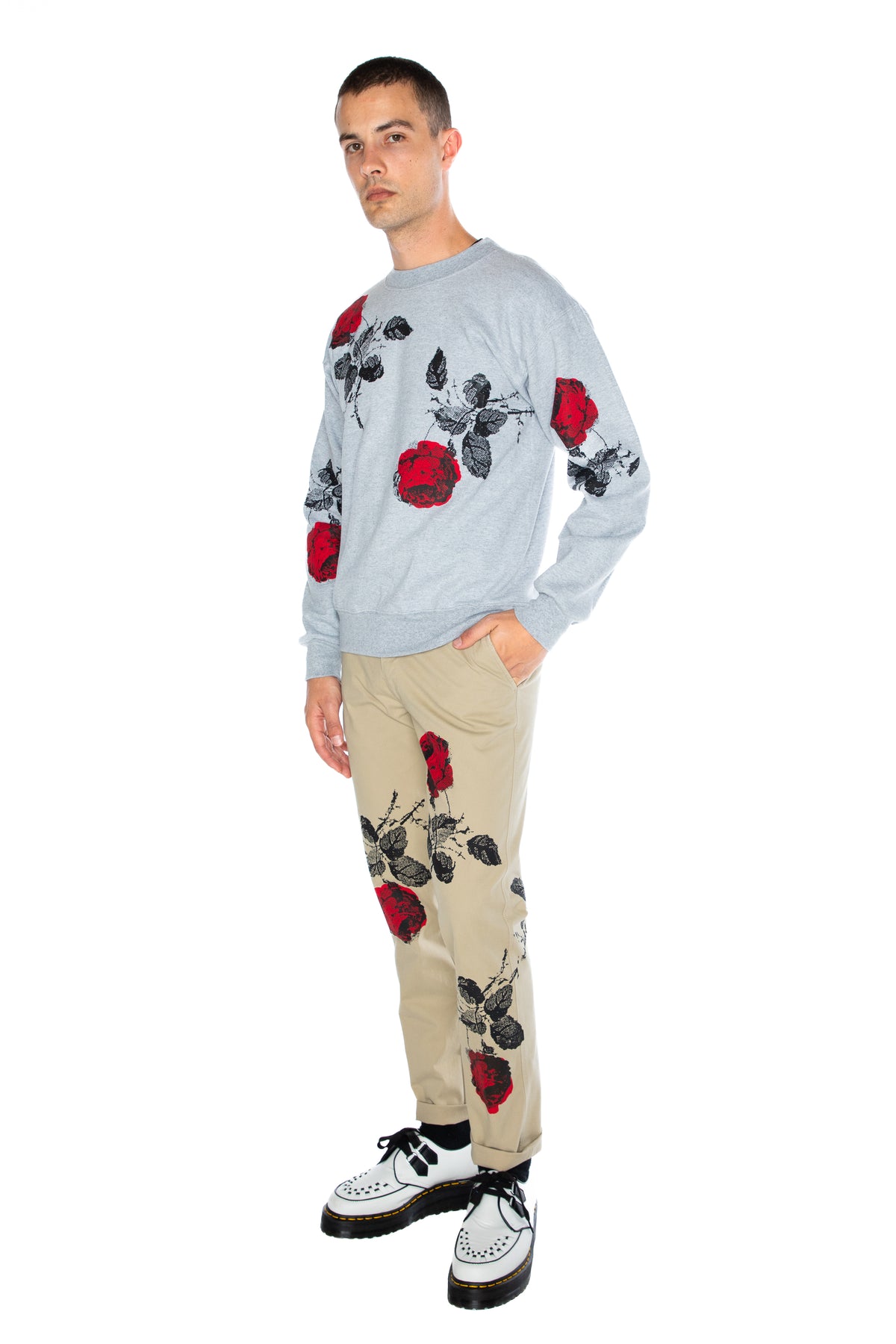 'STONE ROSES' CREWNECK SWEATSHIRT - SWEATSHIRTS - Libertine