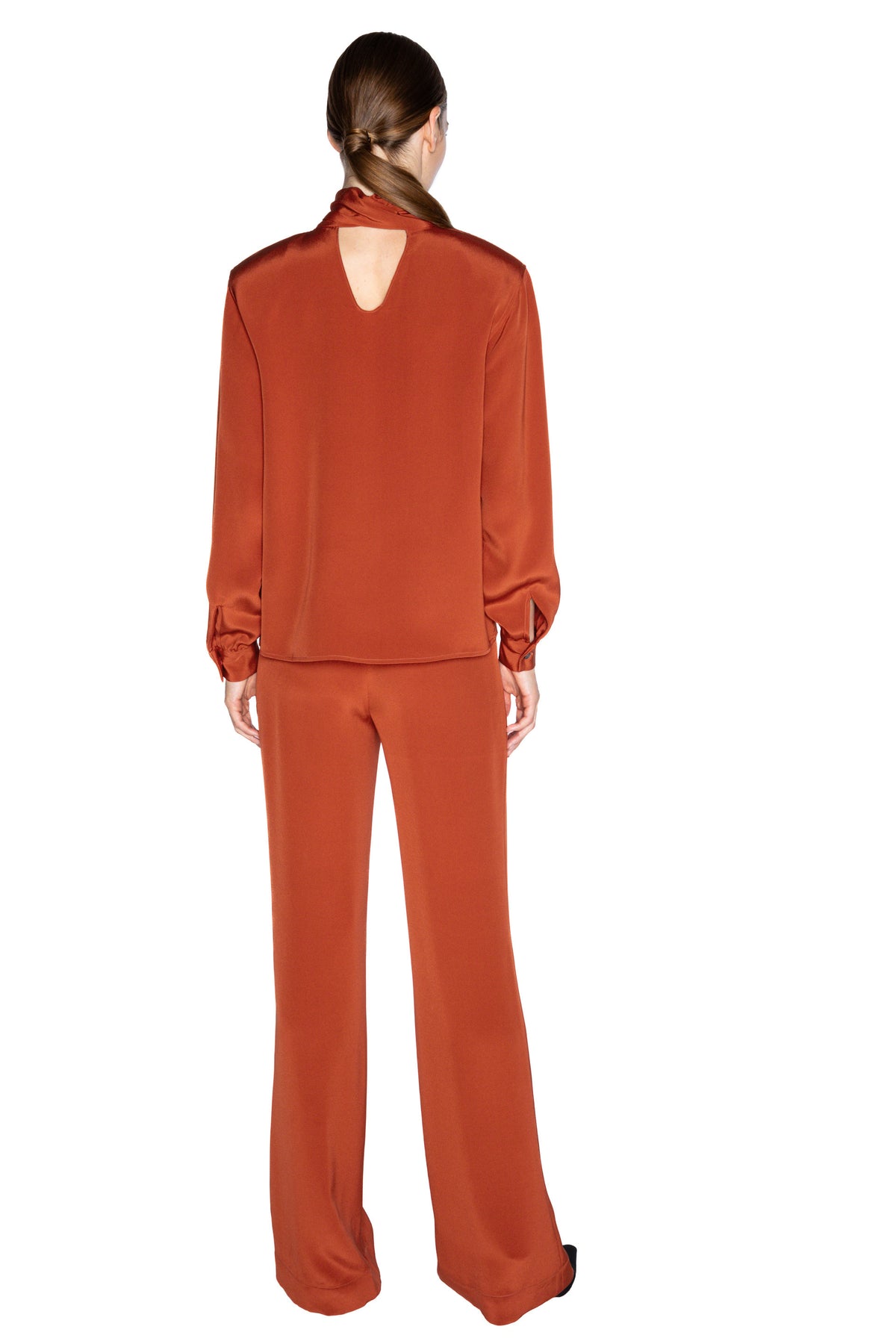 'BURNT ORANGE' NEW WIDE LEG PANTS - - Libertine
