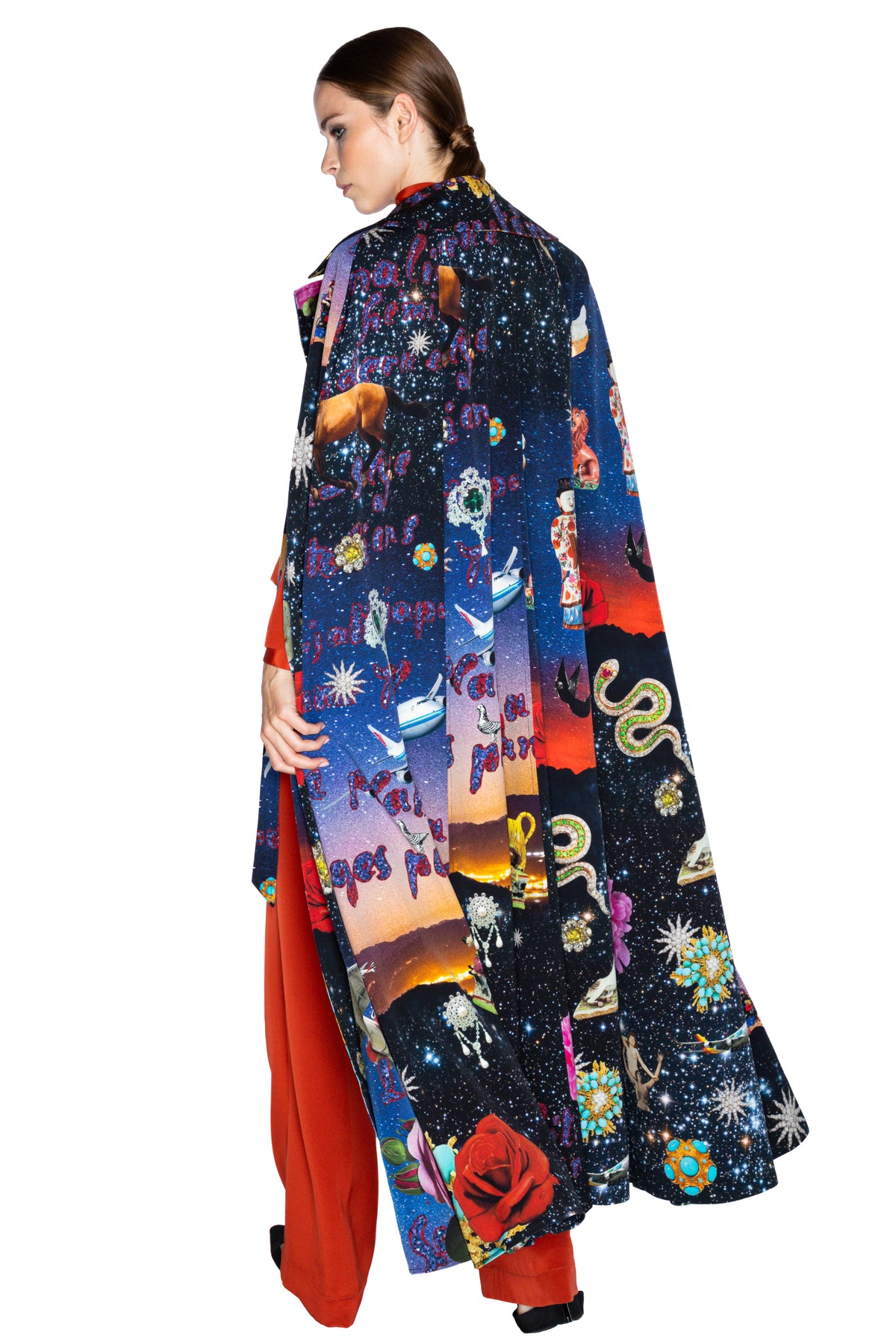 'STARRY NIGHT REDUX' MAXI TIE CAPE - - Libertine