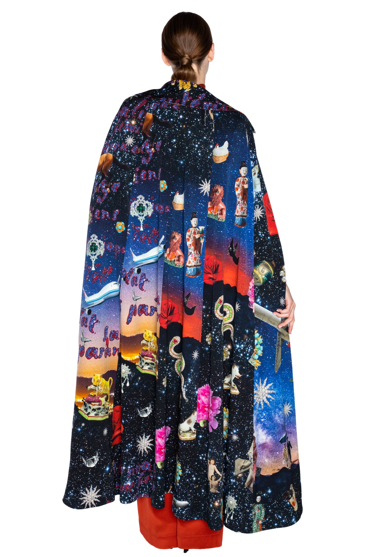 'STARRY NIGHT REDUX' MAXI TIE CAPE - - Libertine