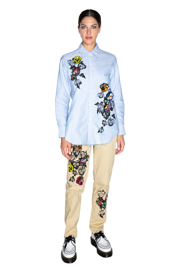 'PANSY GARDEN PATCH' NEW CLASSIC SHIRT -  - Libertine