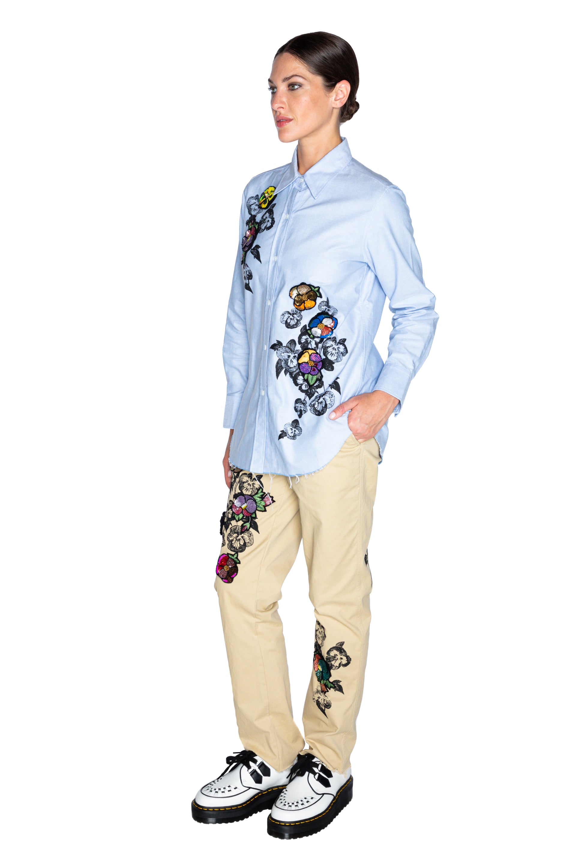 'PANSY GARDEN PATCH' NEW CLASSIC SHIRT -  - Libertine