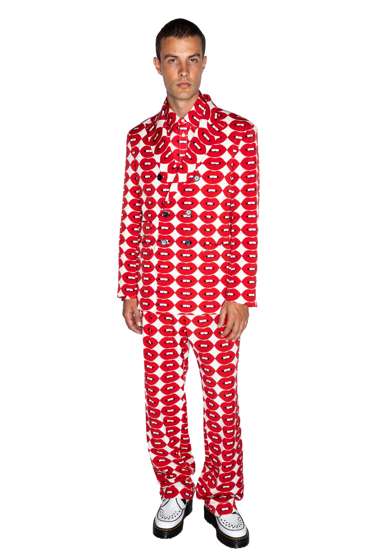 'FRENCH KISSING IN THE USA' MEN'S DOUBLE BREASTED JACKET -  - Libertine