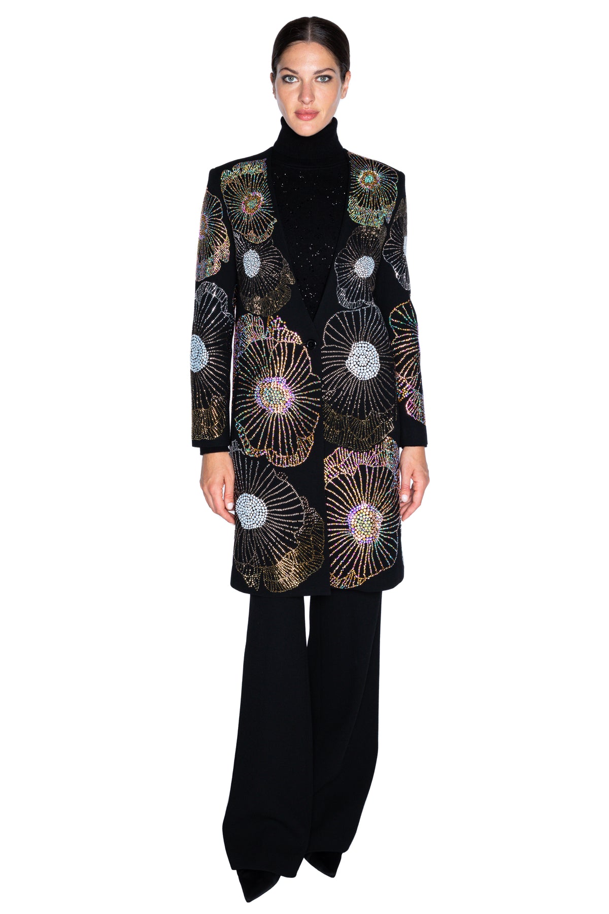 'GARDENIA' DEEP V-NECK COAT - - Libertine