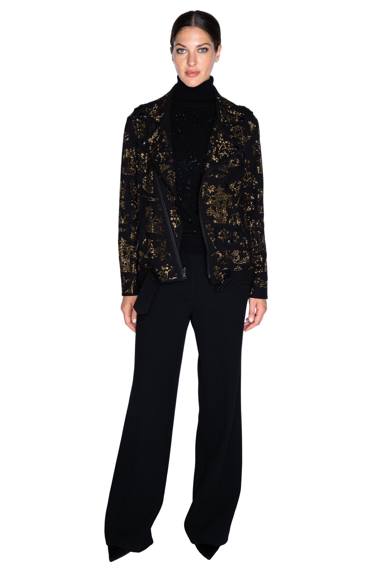 'CHINOISERIE' LONG MOTORCYCLE JACKET - - Libertine