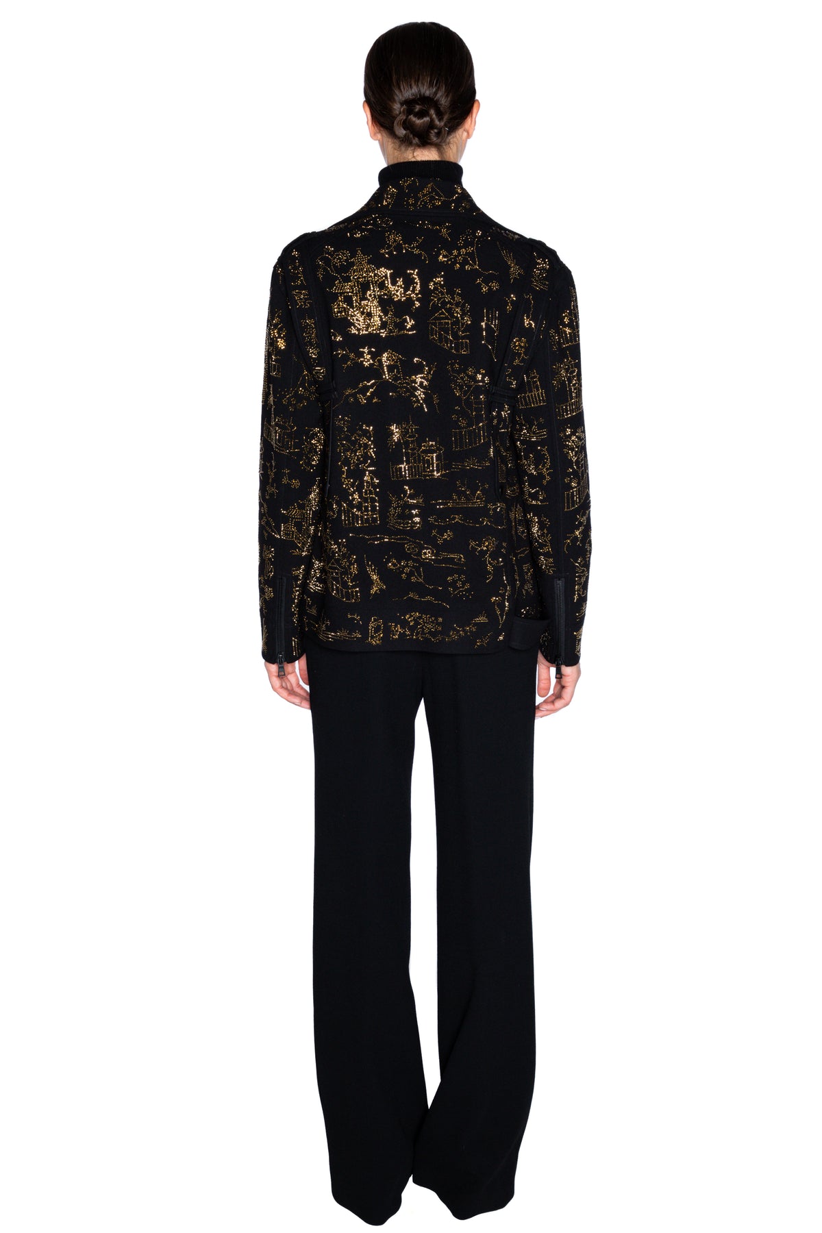 'CHINOISERIE' LONG MOTORCYCLE JACKET - - Libertine