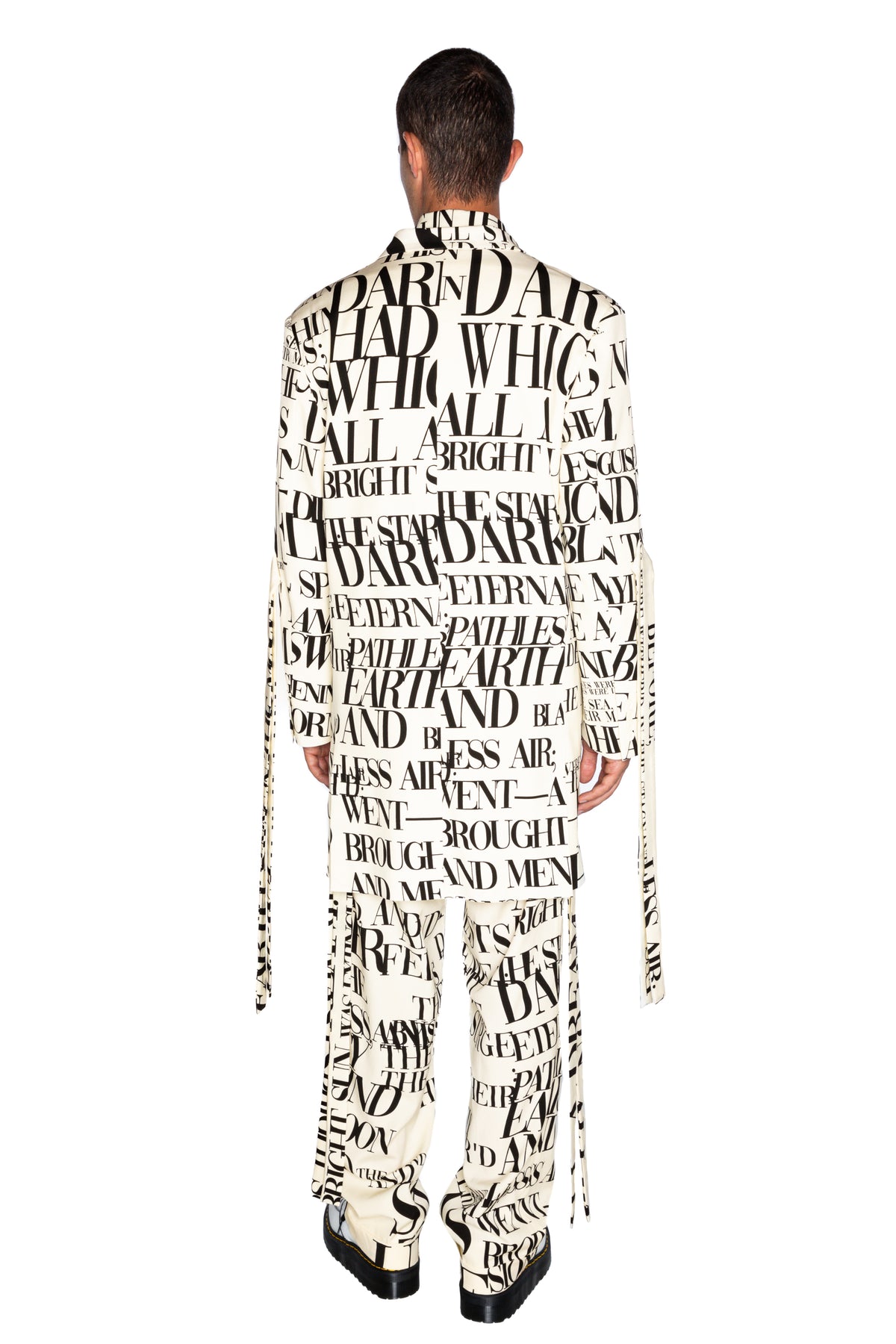 'POEME BLANC' MENS DOUBLE BREASTED COAT WITH STRAPS -  - Libertine