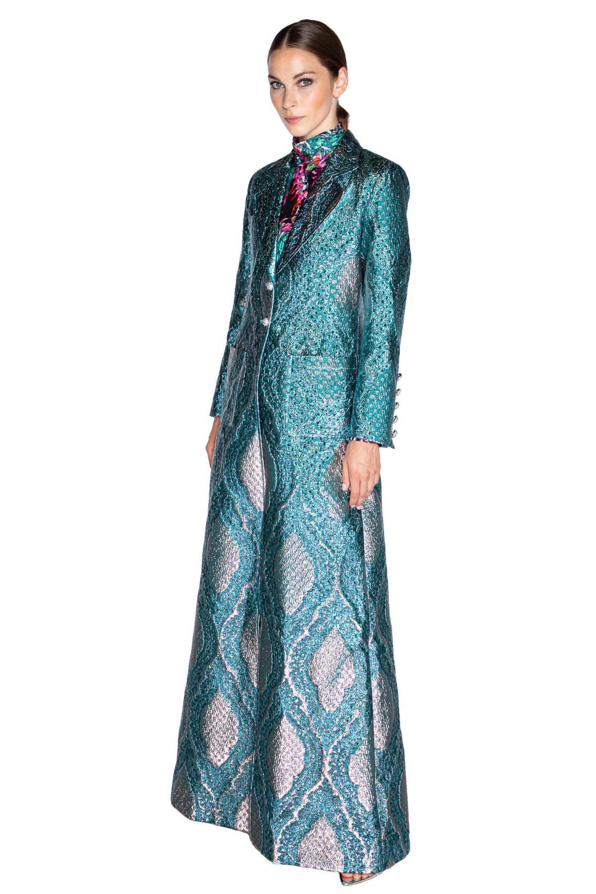 'TANGIER JACQUARD' MAXI COAT - - Libertine