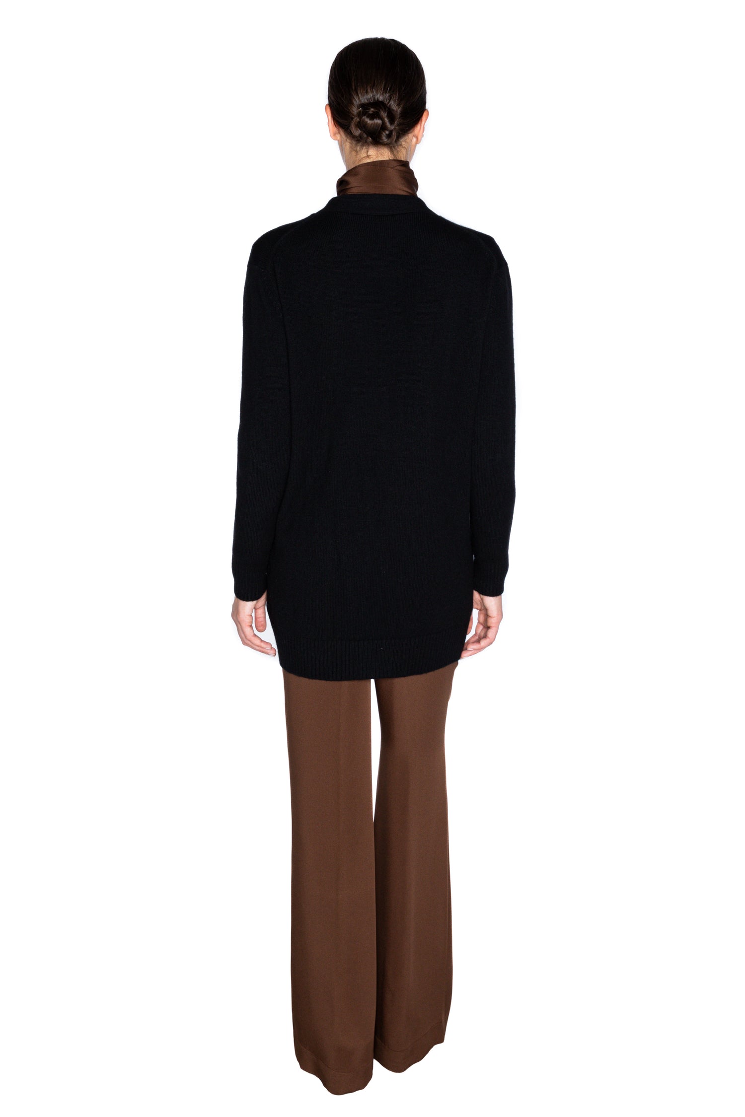 'GARDENIA' BLACK OVERSIZED CARDIGAN -  - Libertine