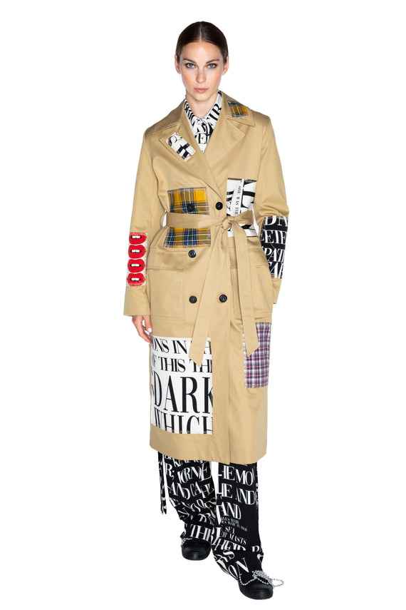 'PATCH HAPPY' LONG TRENCH COAT -  - Libertine