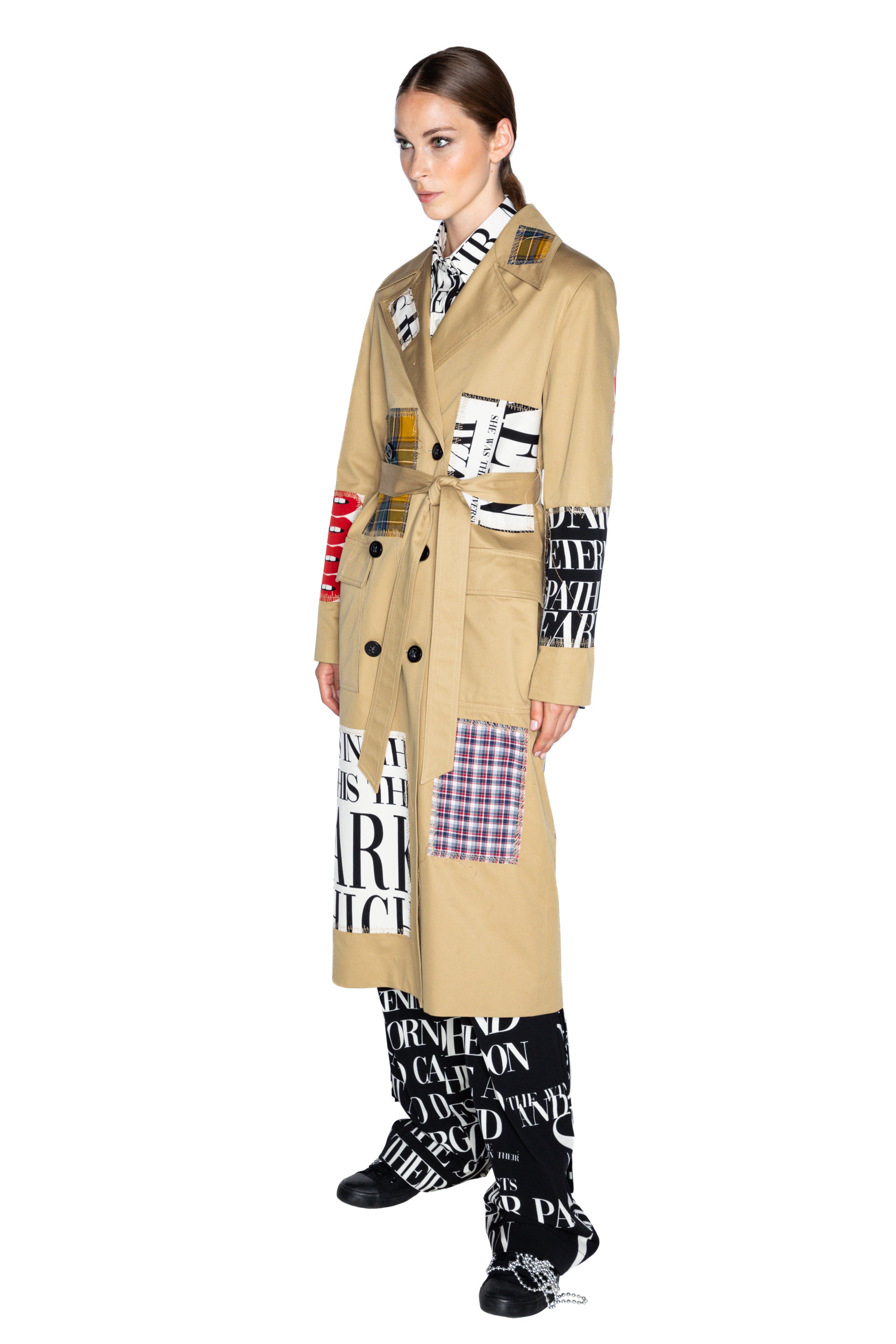 'PATCH HAPPY' LONG TRENCH COAT -  - Libertine