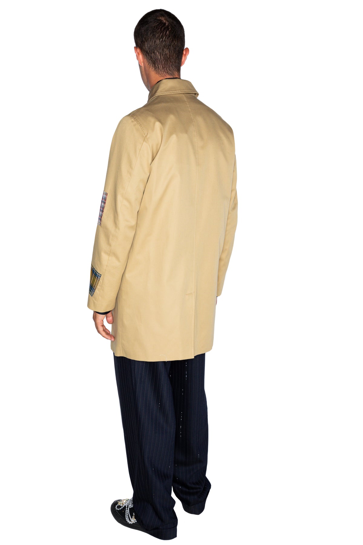 'PATCH HAPPY' KHAKI MAC COAT - - Libertine