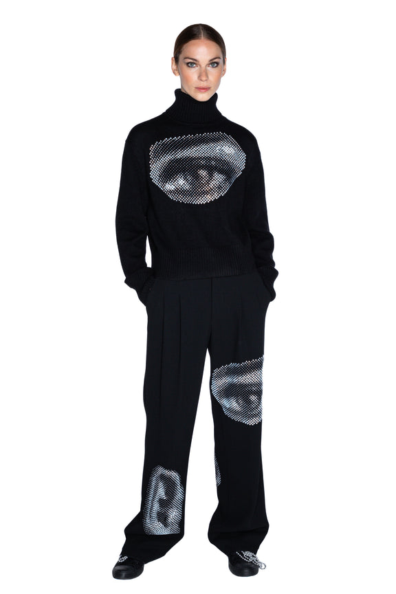 'FIVE SENSES CRYSTAL' CROPPED TURTLENECK -  - Libertine