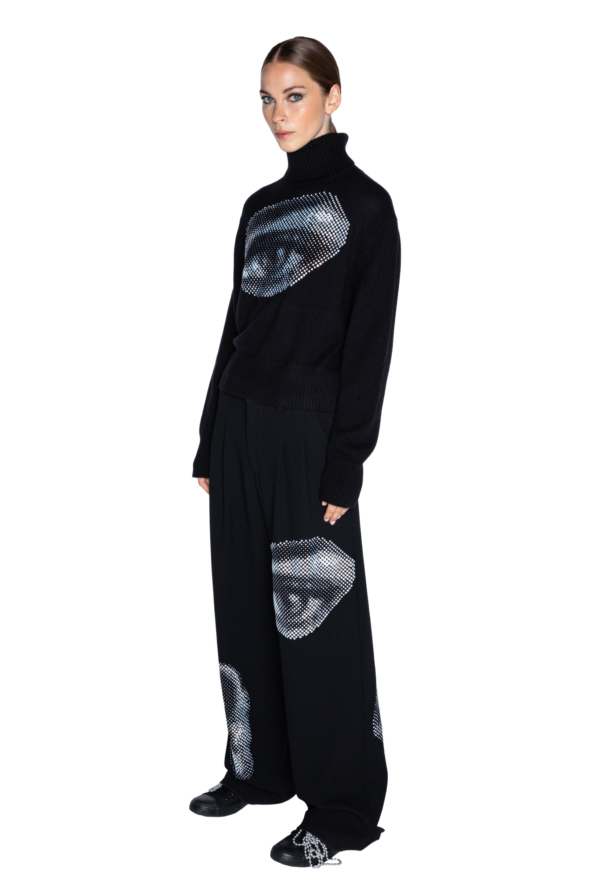 'FIVE SENSES CRYSTAL' BAGGY TROUSER -  - Libertine