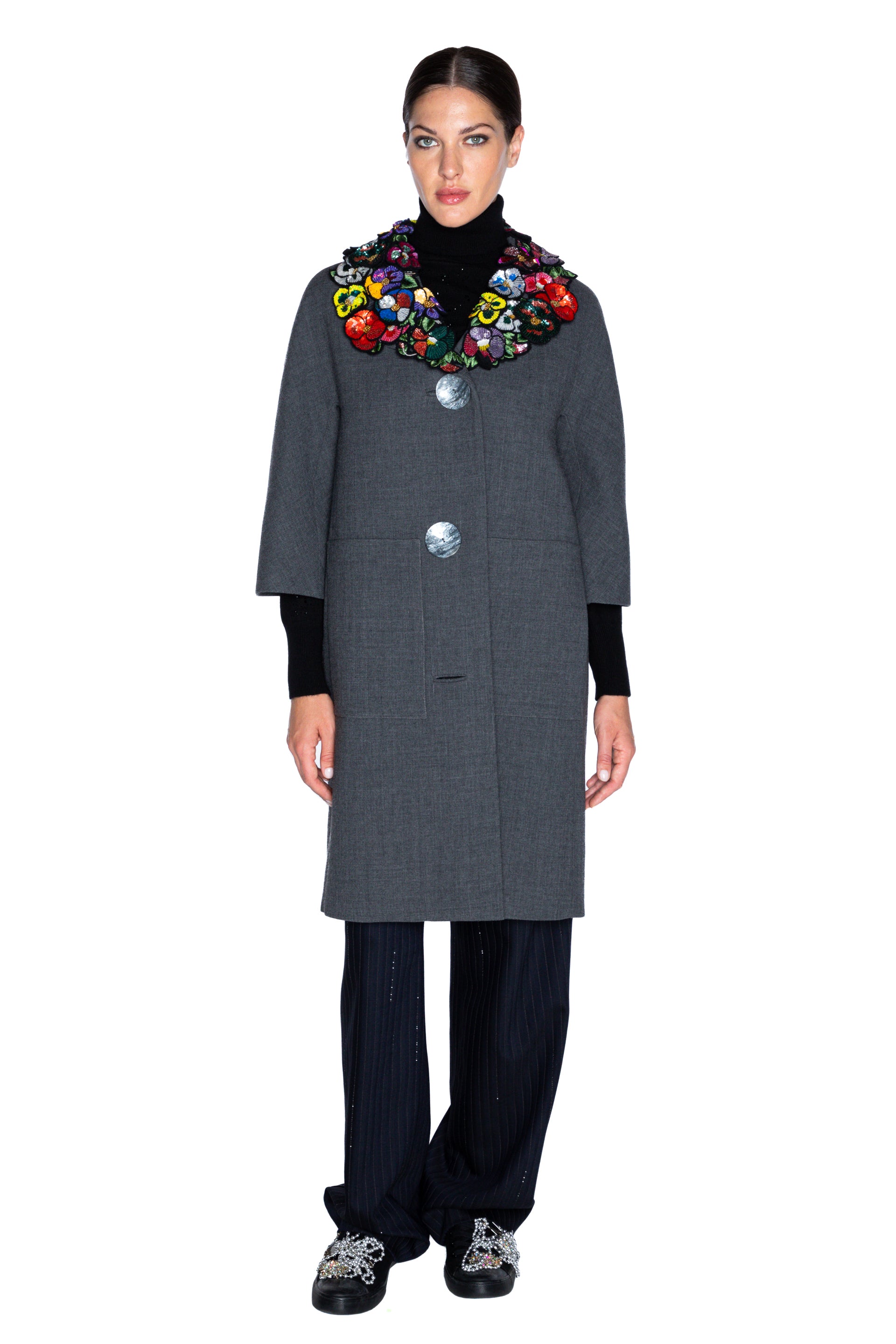 'PANSY GARDEN PATCH' PATCH POCKET COAT -  - Libertine