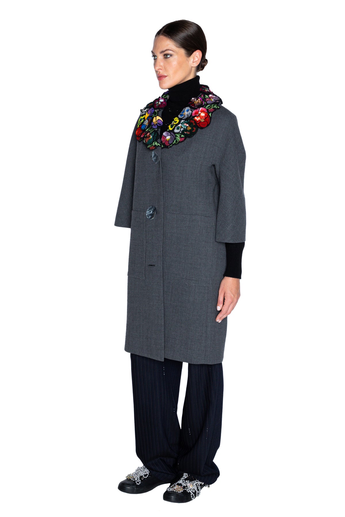 'PANSY GARDEN PATCH' PATCH POCKET COAT -  - Libertine