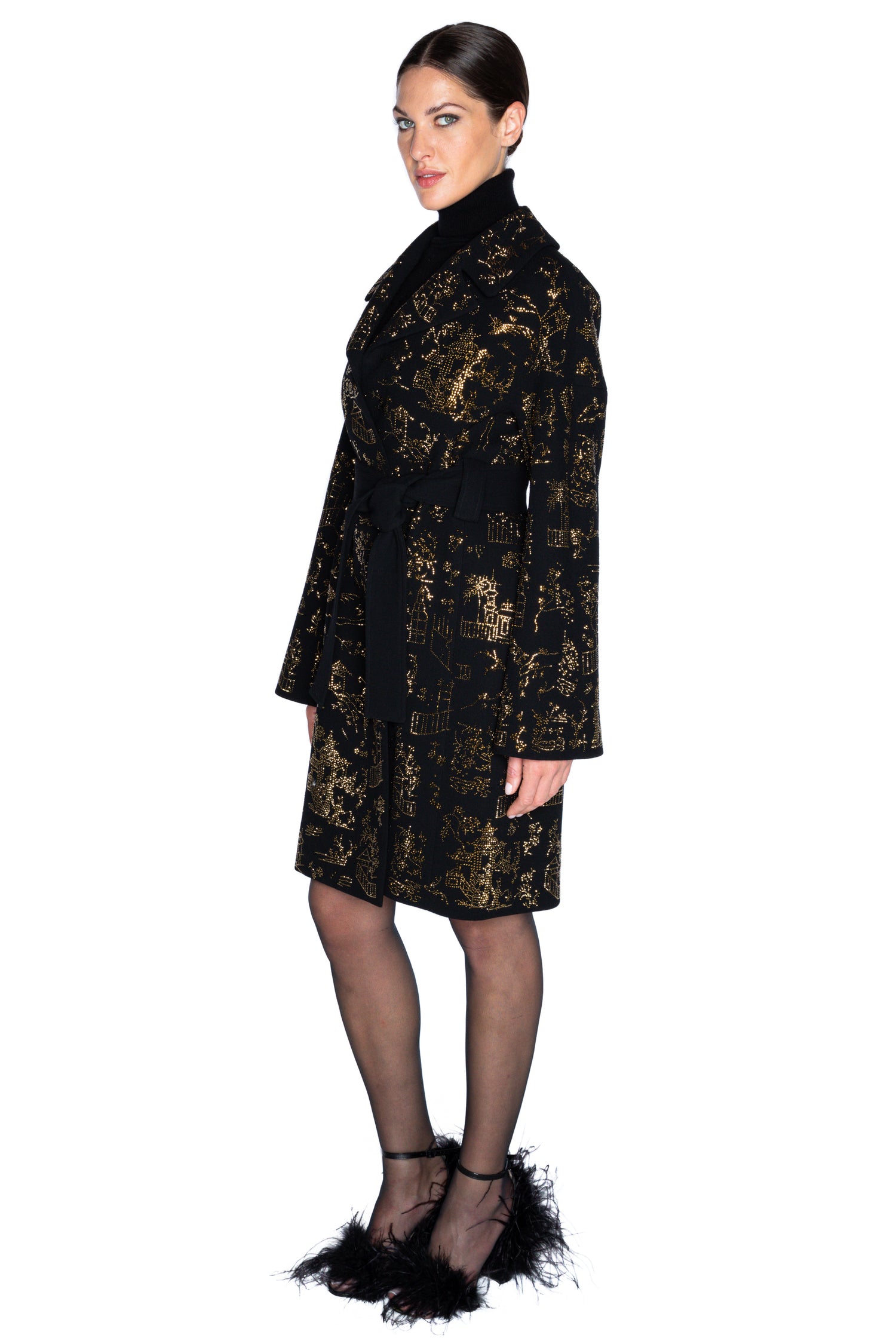 'CHINOISERIE' VIENNA WRAP COAT - - Libertine