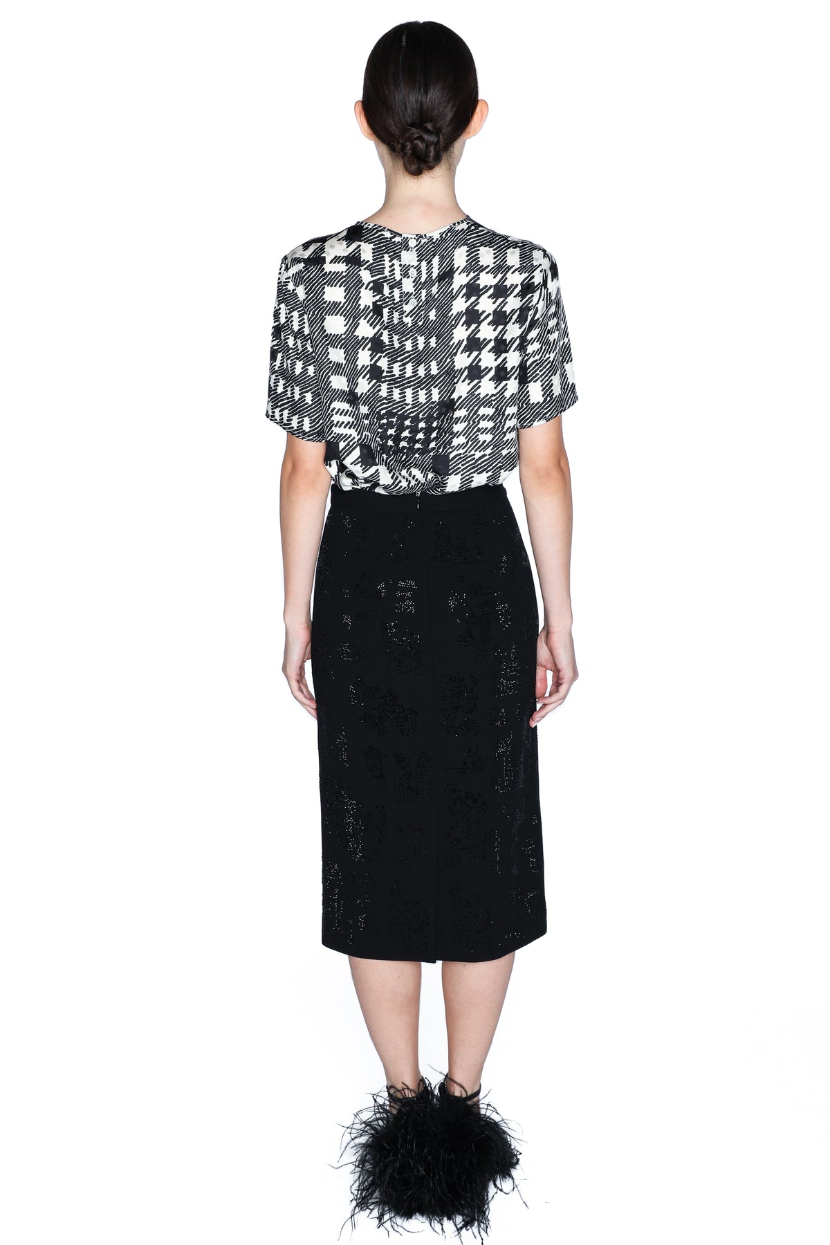 'CHINOISERIE' CLASSIC PENCIL SKIRT - - Libertine