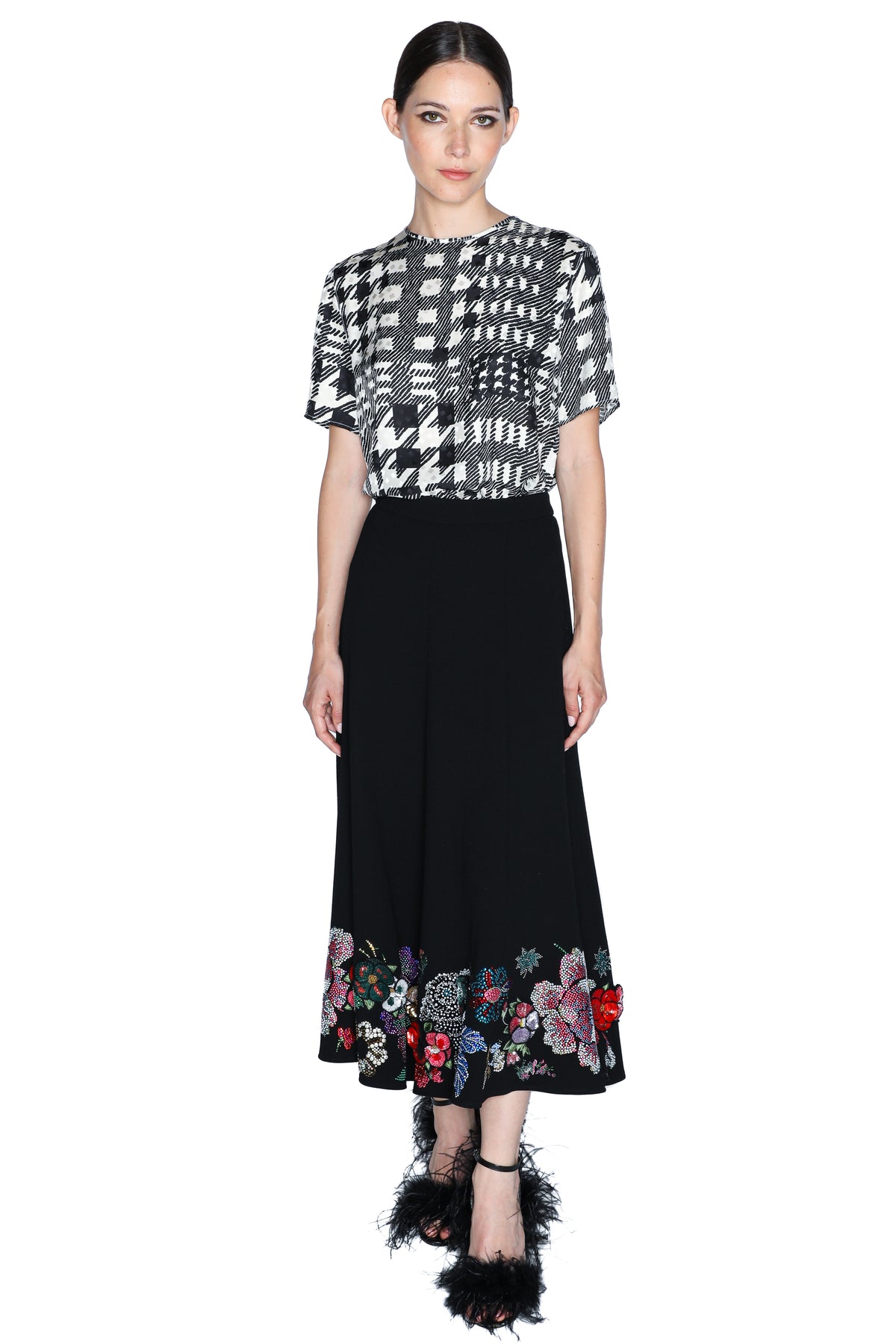 'LUXE BOUQUET' TULIP SKIRT - - Libertine