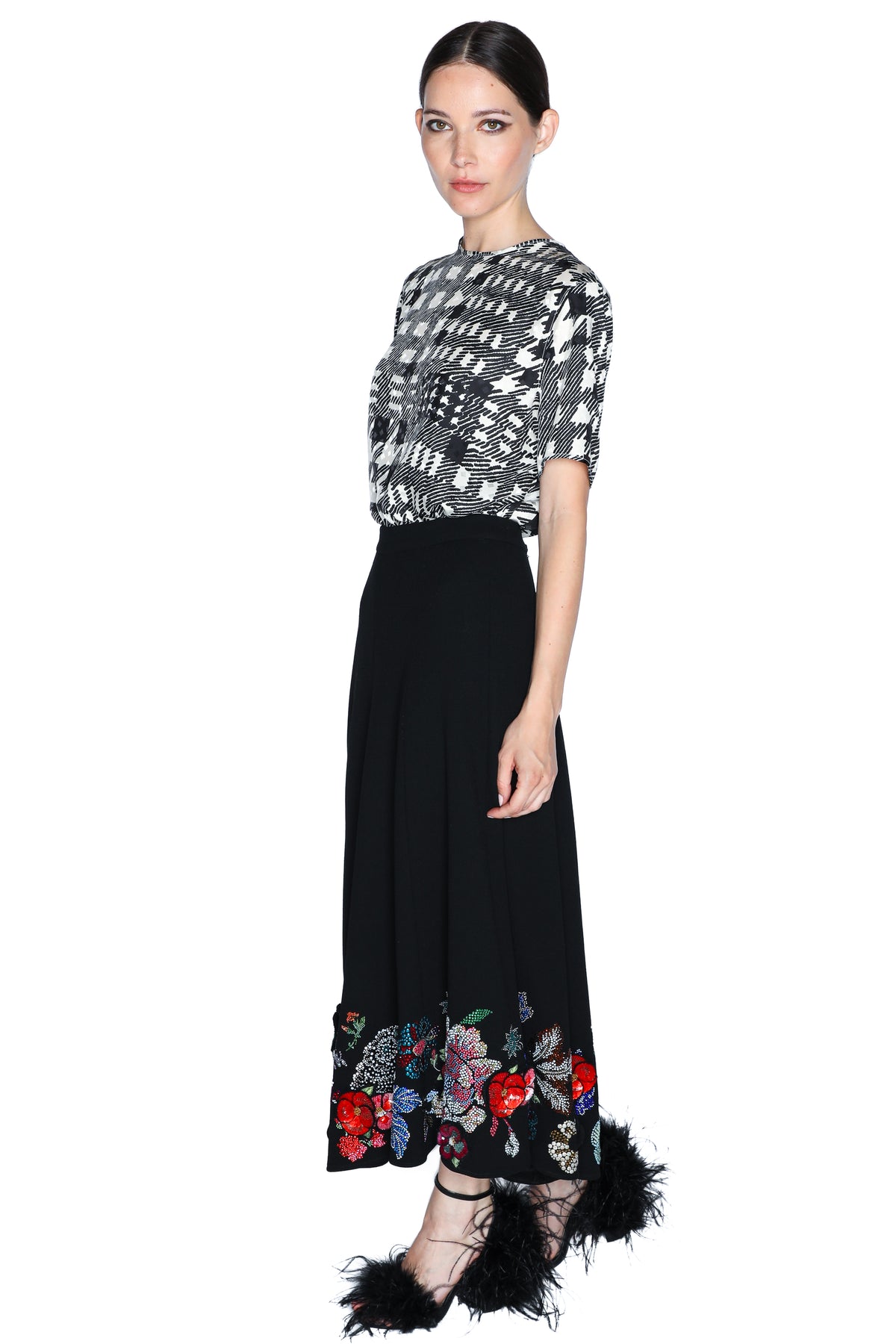 'LUXE BOUQUET' TULIP SKIRT - - Libertine