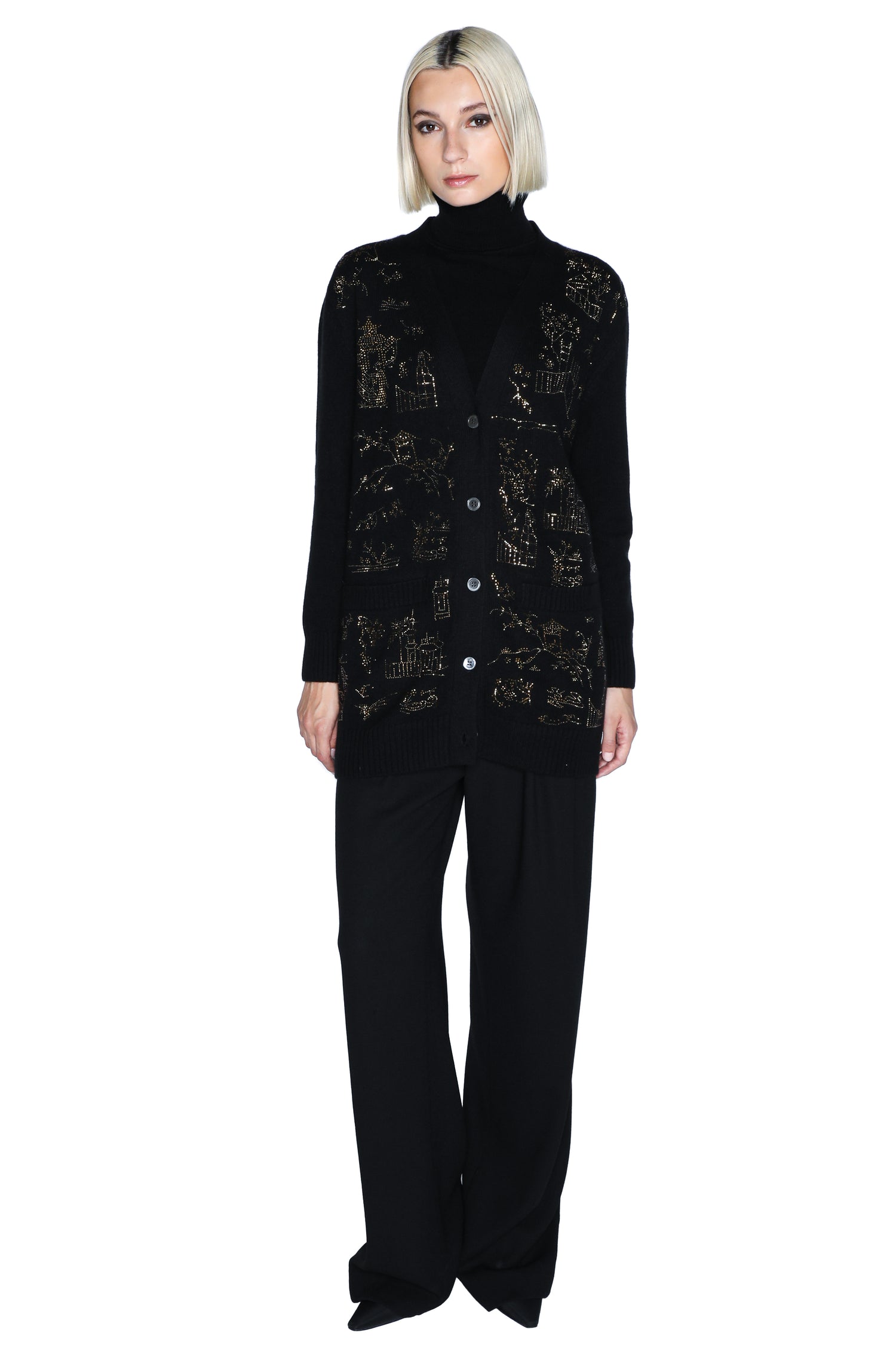 'CHINOISERIE' OVERSIZED CARDIGAN - - Libertine