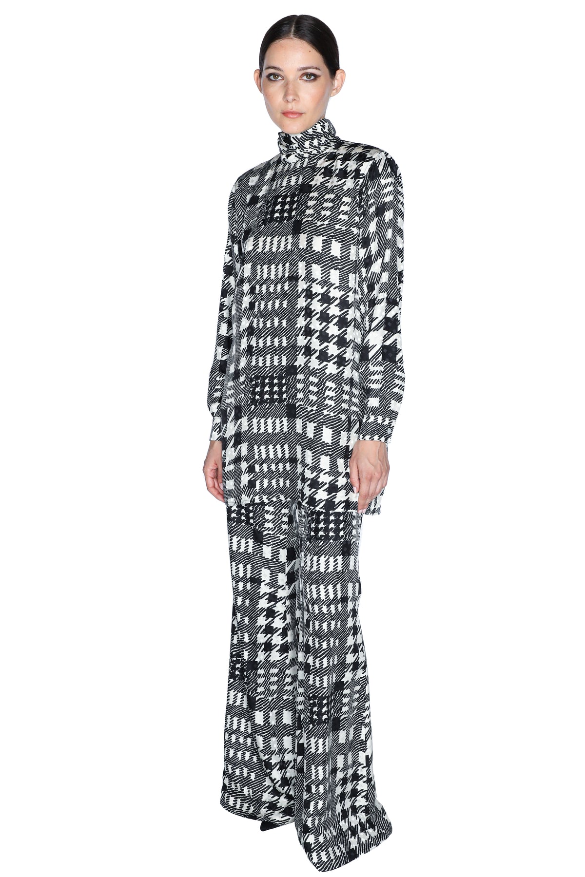 'PEGGYS HOUNDSTOOTH' BIANCA TUNIC - - Libertine
