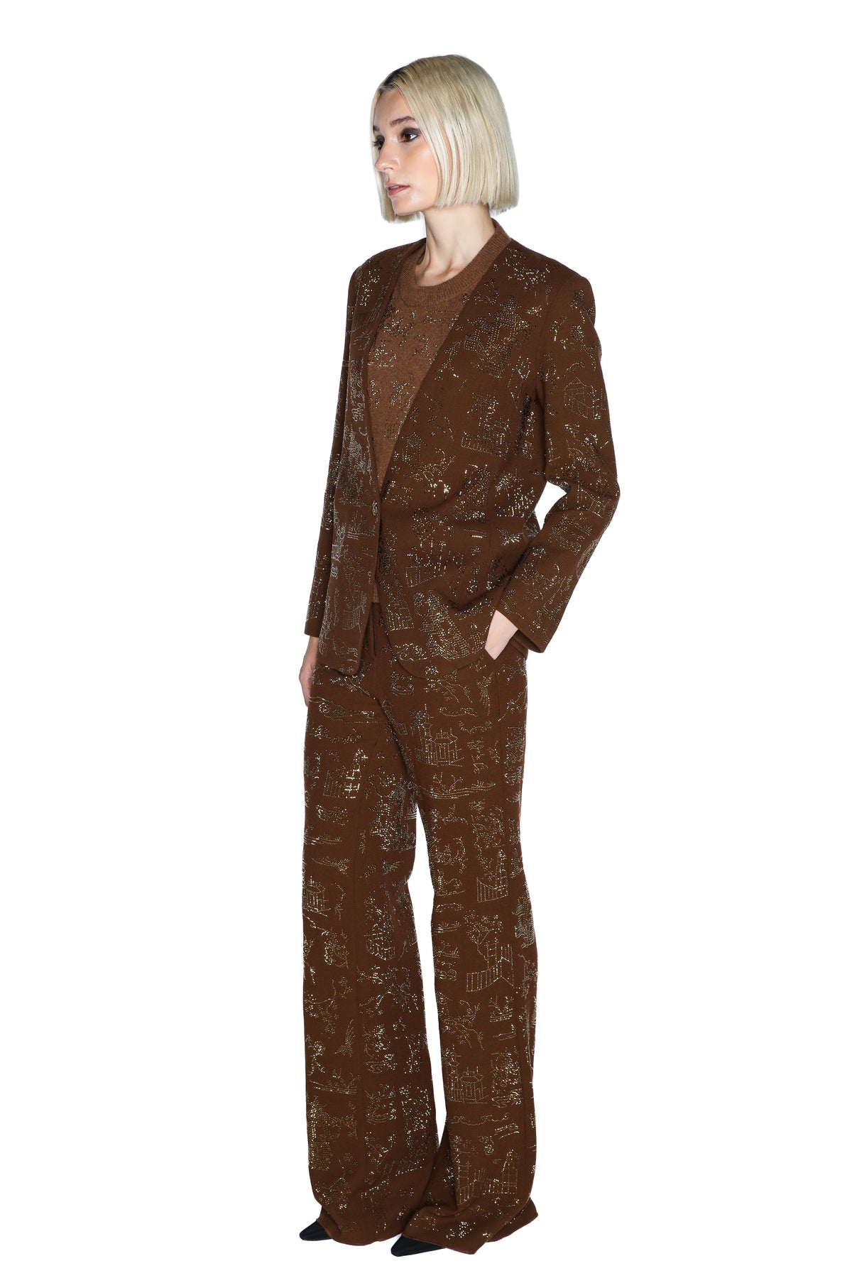 'CHINOISERIE' V NECK JACKET -  - Libertine