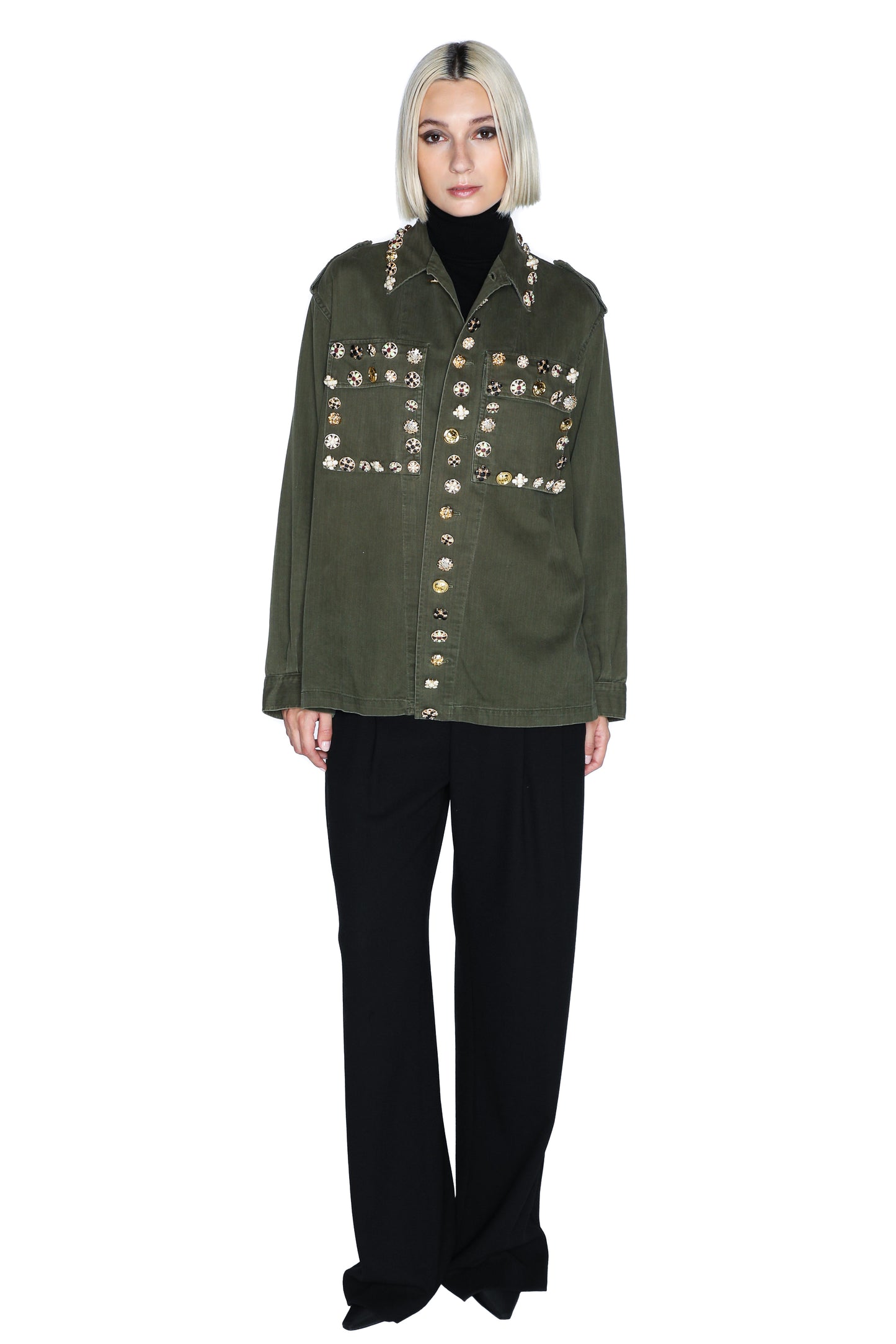 'BUTTON LUXE' VINTAGE FRENCH MILITARY JACKET -  - Libertine