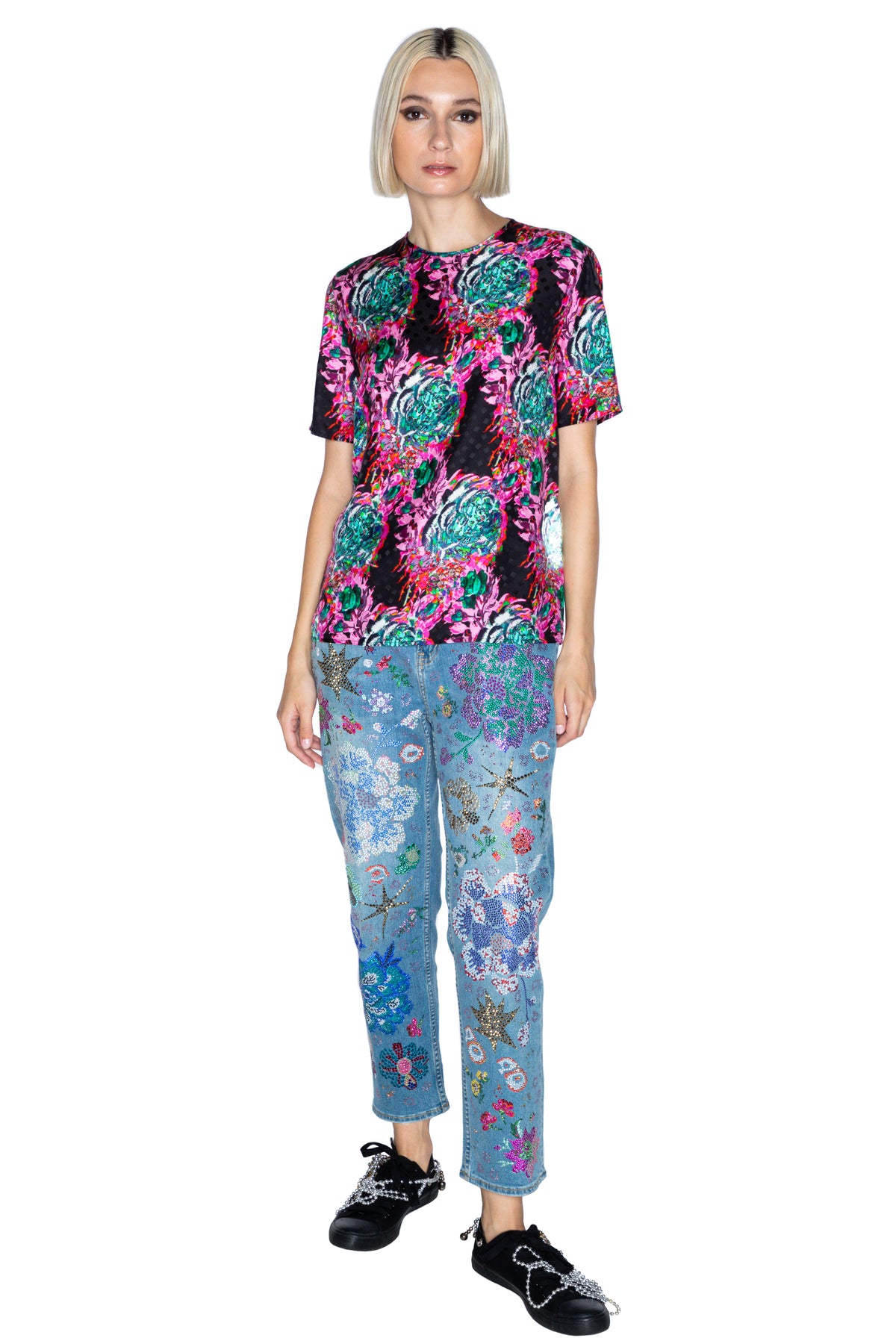 'ACID TRIP' SHORT SLEEVE BLOUSE - - Libertine